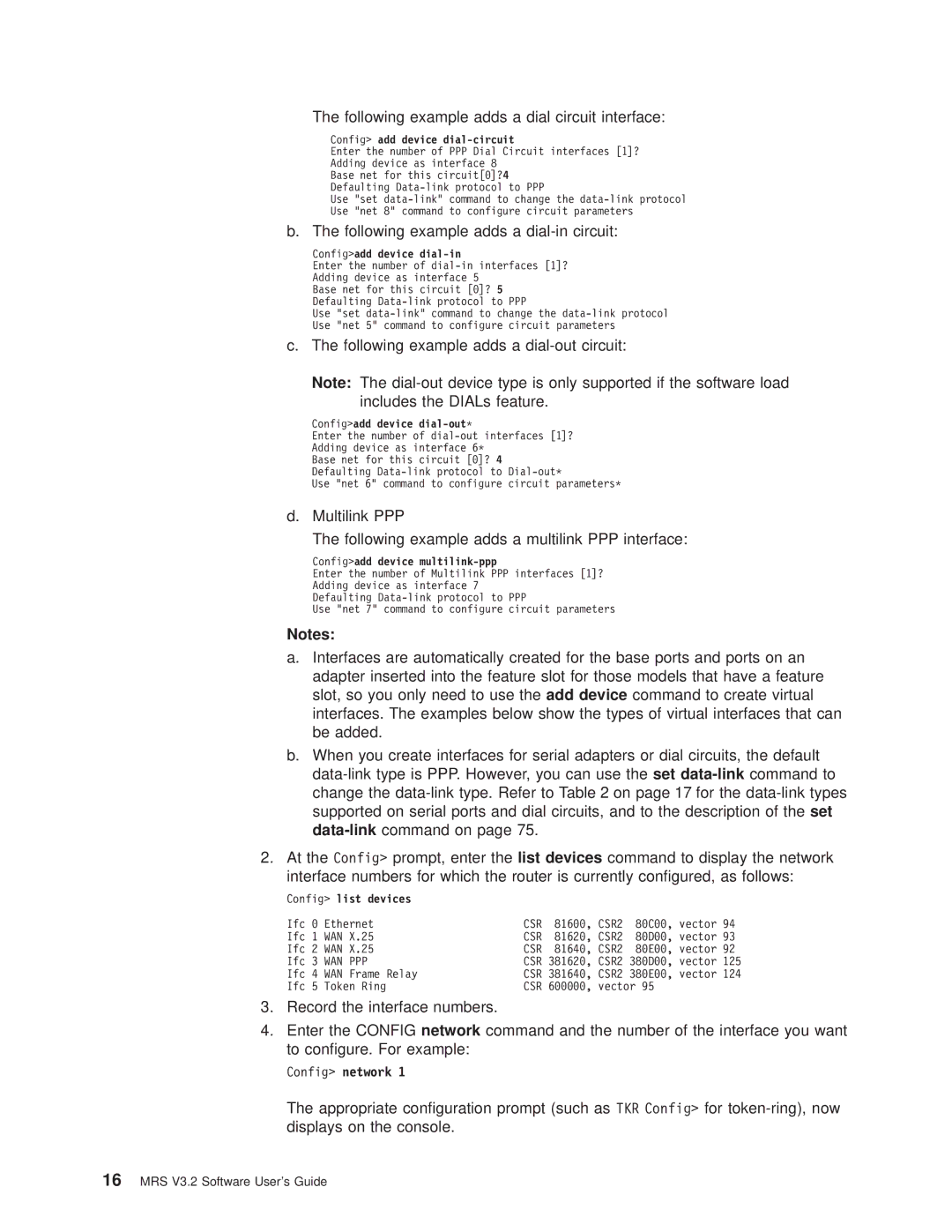 IBM SC30-3681-08 manual Following example adds a dial circuit interface, Following example adds a dial-in circuit 