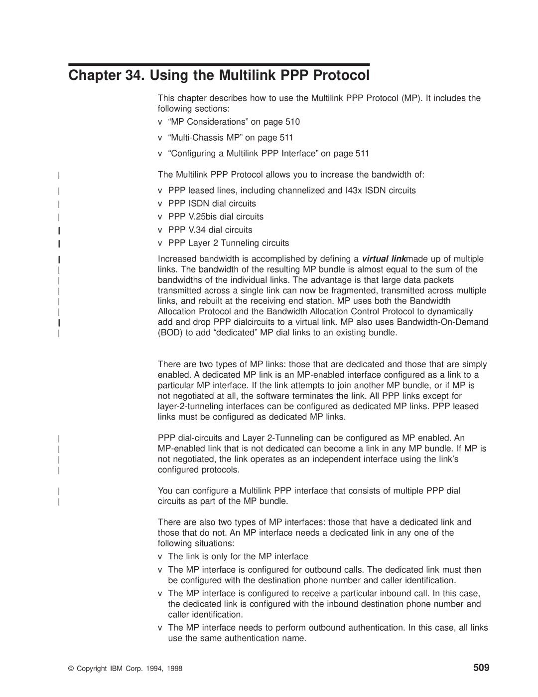 IBM SC30-3681-08 manual Using the Multilink PPP Protocol, 509 