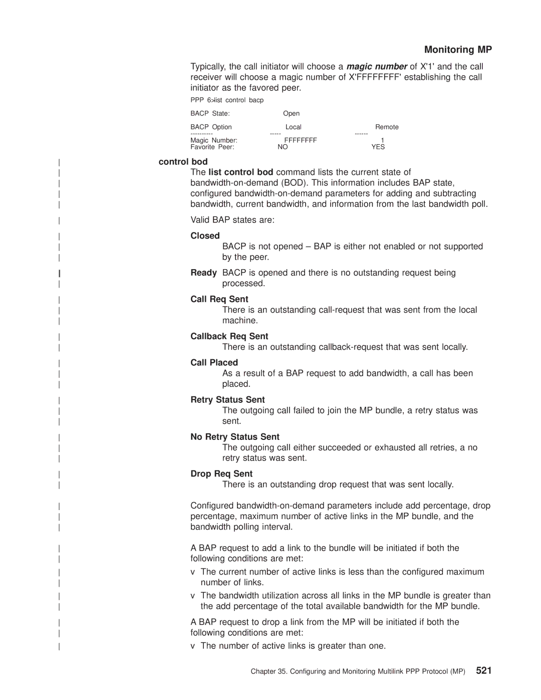 IBM SC30-3681-08 Control bod, Closed, Call Req Sent, Callback Req Sent, Call Placed, Retry Status Sent, Drop Req Sent 