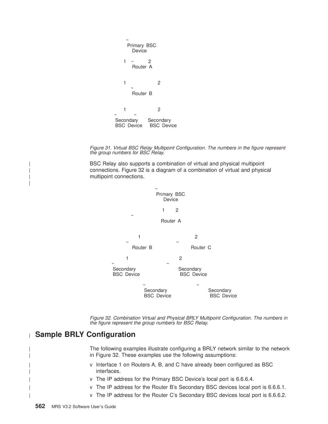 IBM SC30-3681-08 manual Sample Brly Conguration, Multipoint connections, These examples use the following assumptions 