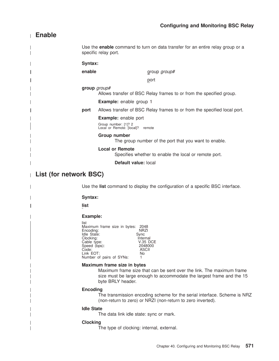 IBM SC30-3681-08 manual List for network BSC 