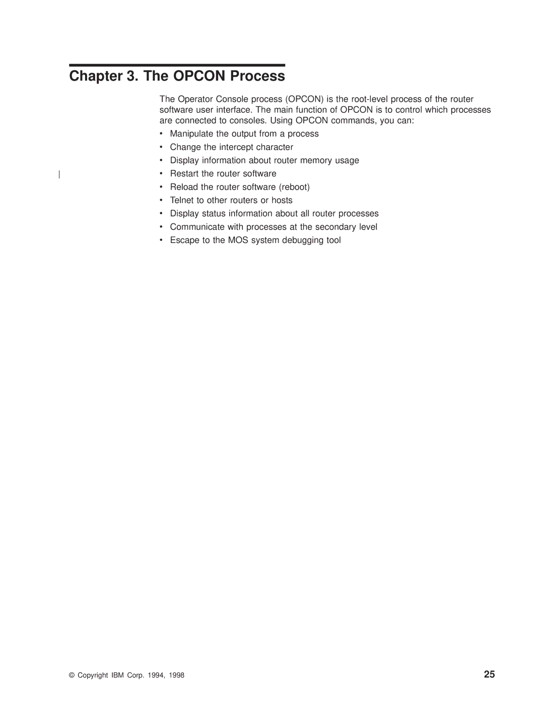 IBM SC30-3681-08 manual Opcon Process 