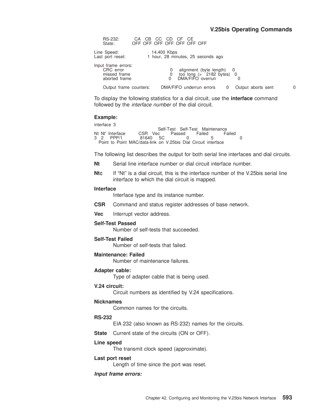 IBM SC30-3681-08 manual Vec Self-Test Passed, Type of adapter cable that is being used, Interface 