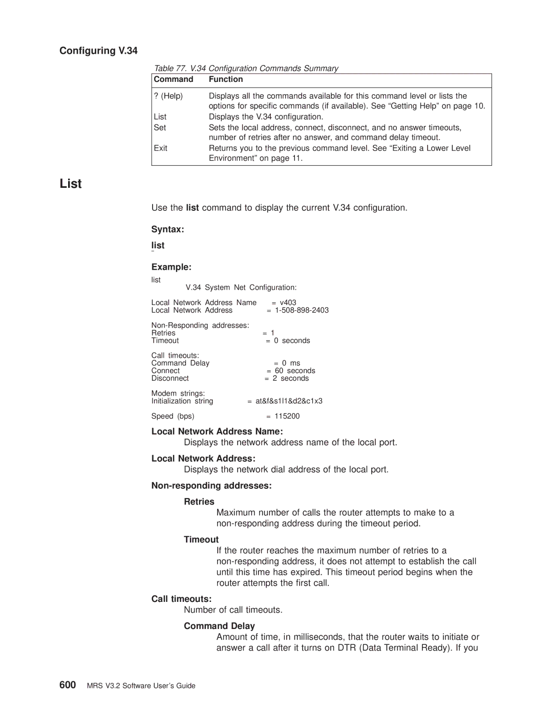 IBM SC30-3681-08 manual Conguring, Conguration Commands Summary 