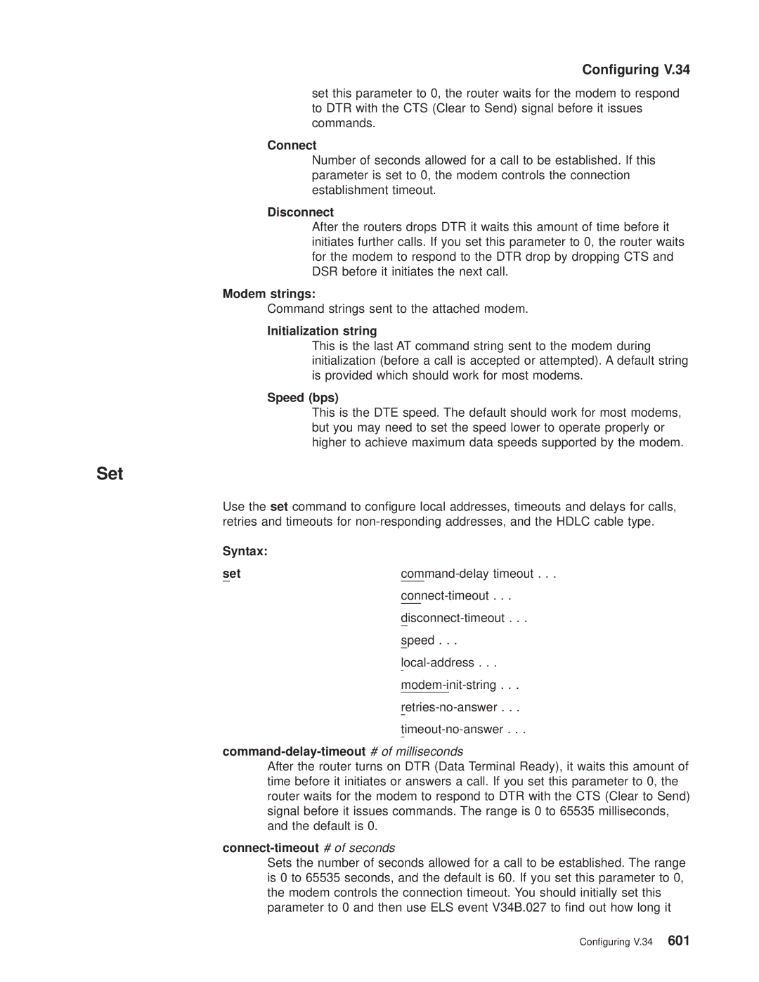 IBM SC30-3681-08 manual Modem strings, Command strings sent to the attached modem, Initialization string, Modem-init-string 