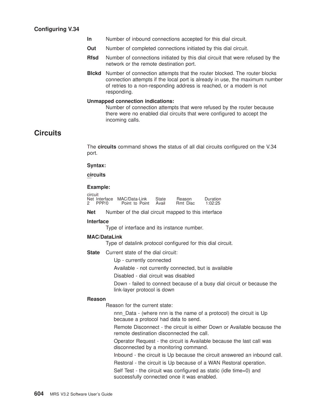 IBM SC30-3681-08 manual Circuits 