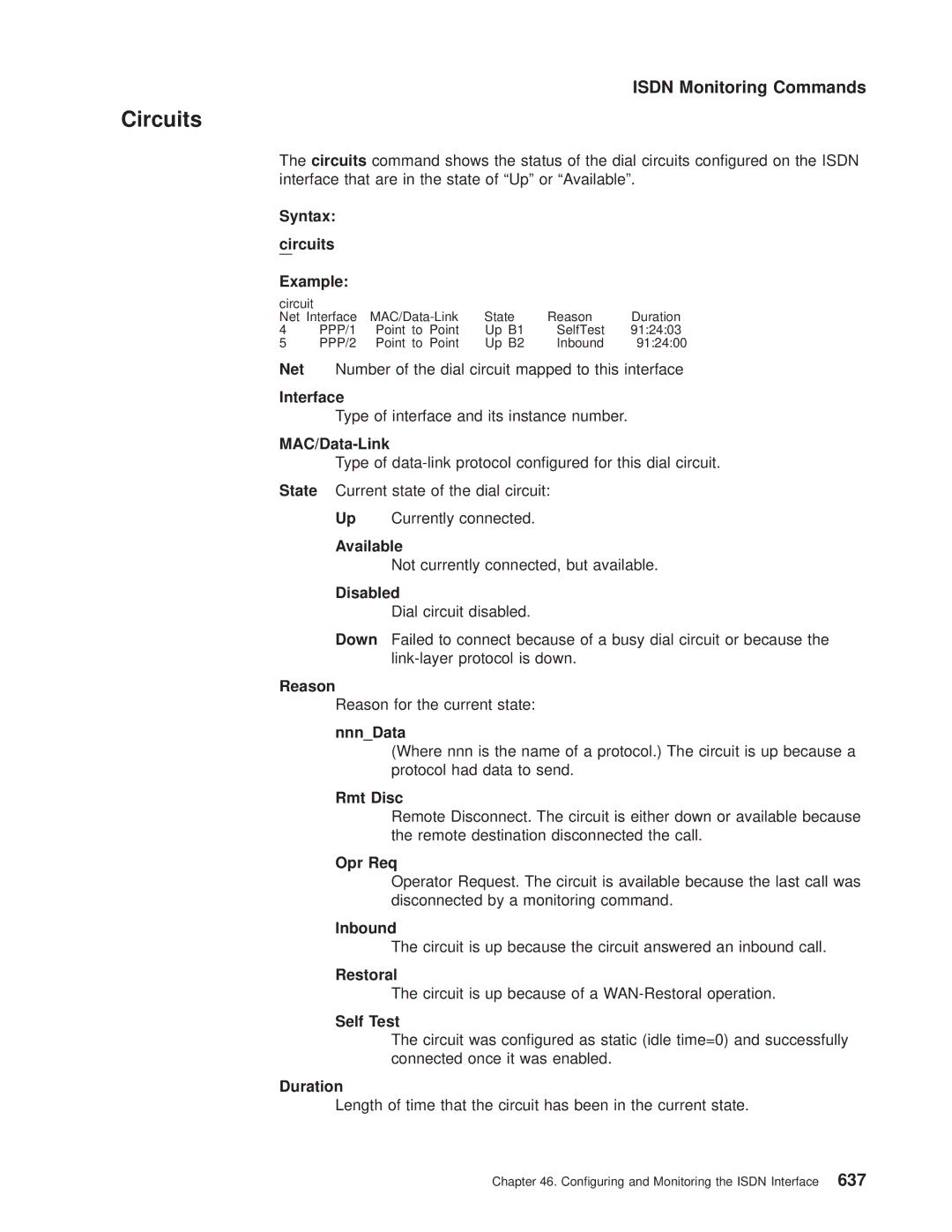 IBM SC30-3681-08 manual MAC/Data-Link, NnnData, Rmt Disc, Opr Req, Restoral, Self Test 