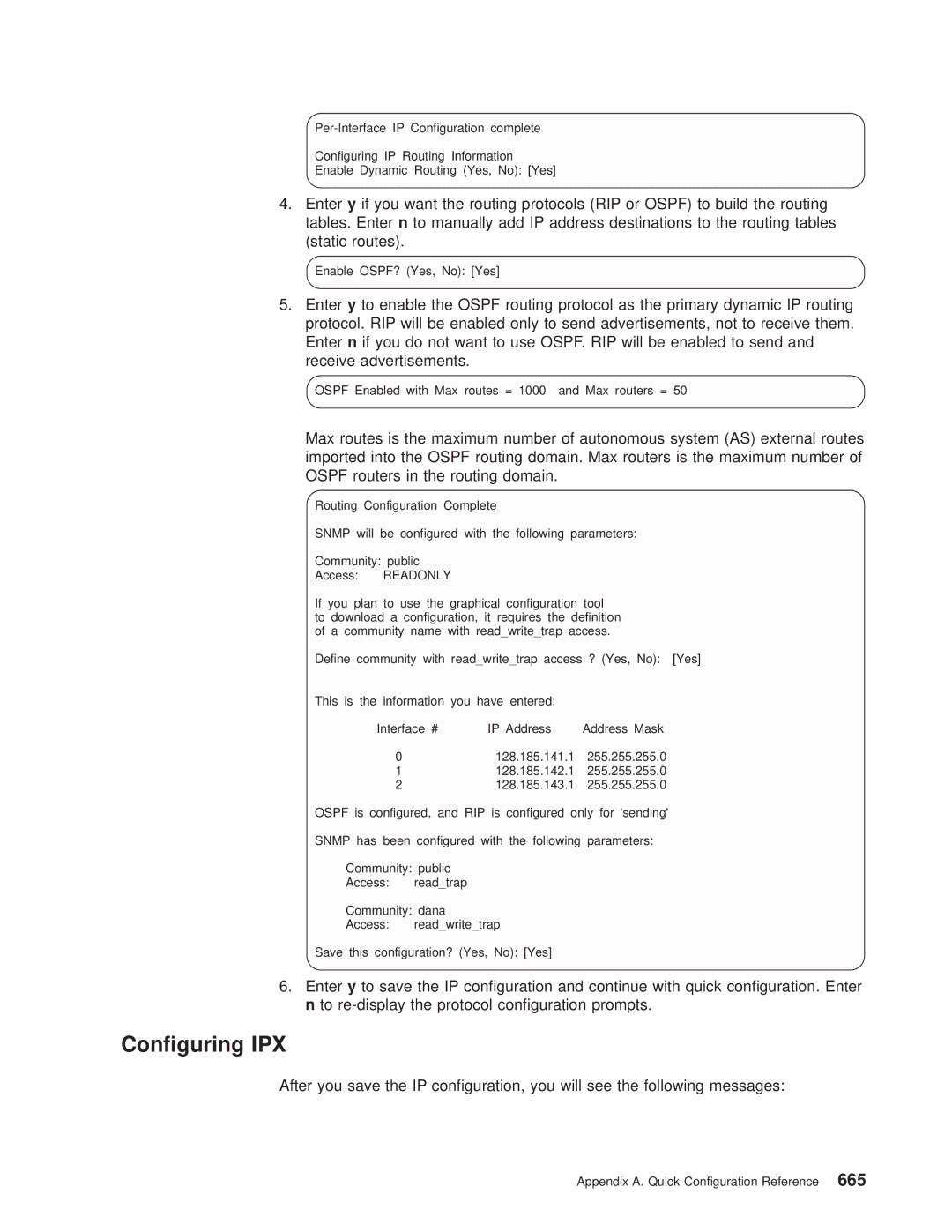 IBM SC30-3681-08 manual Conguring IPX 