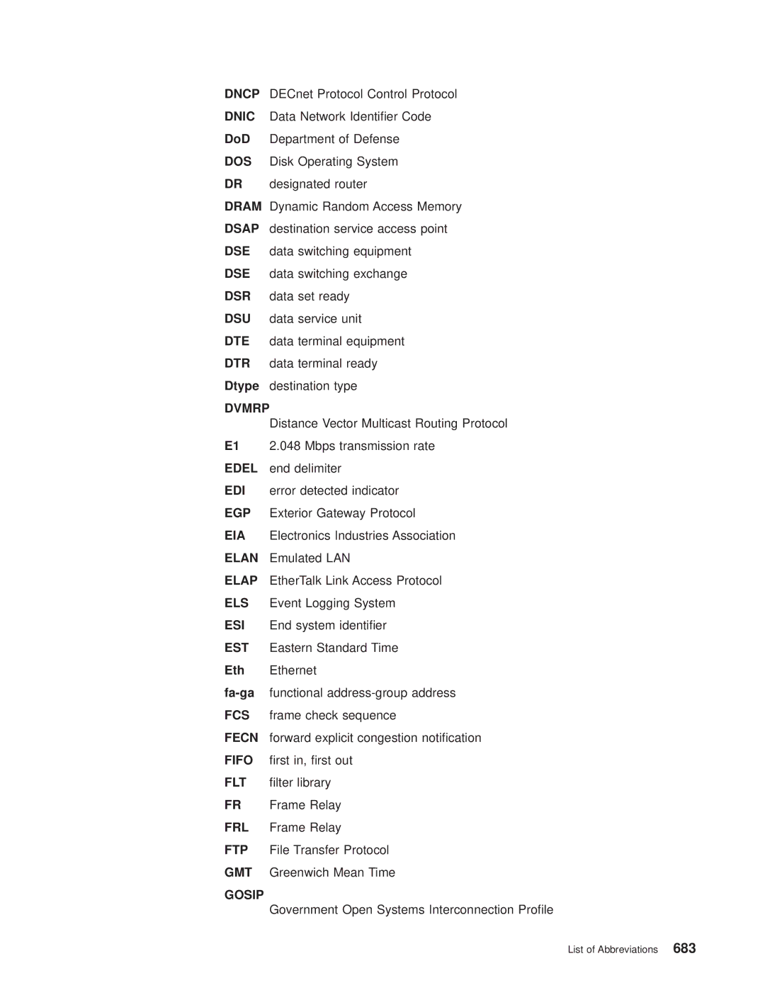 IBM SC30-3681-08 manual DoD, Dtype, Eth, Fa-ga 