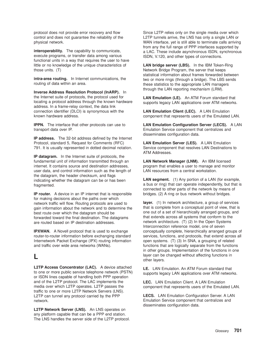 IBM SC30-3681-08 manual Inverse Address Resolution Protocol InARP 