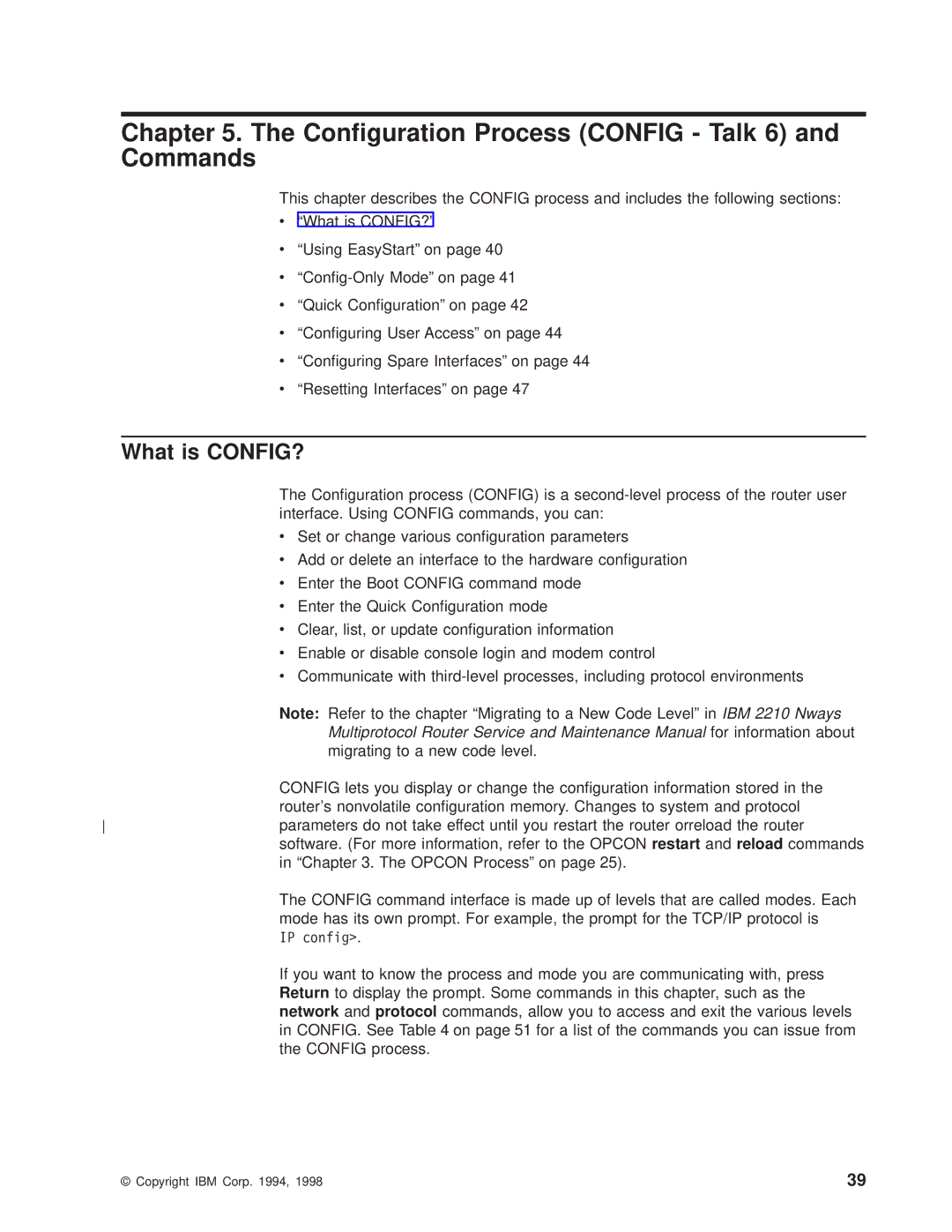 IBM SC30-3681-08 manual Conguration Process Config Talk 6 and Commands, What is CONFIG? 