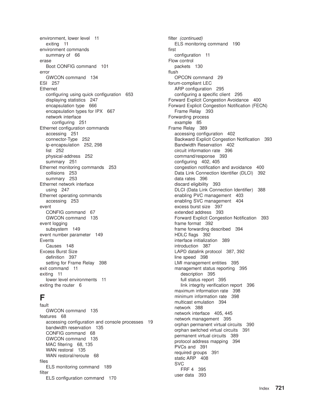 IBM SC30-3681-08 manual Lter, Svc Frf 