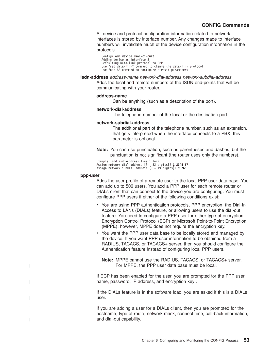 IBM SC30-3681-08 manual Address-name, Network-dial-address, Network-subdial-address, Ppp-user 