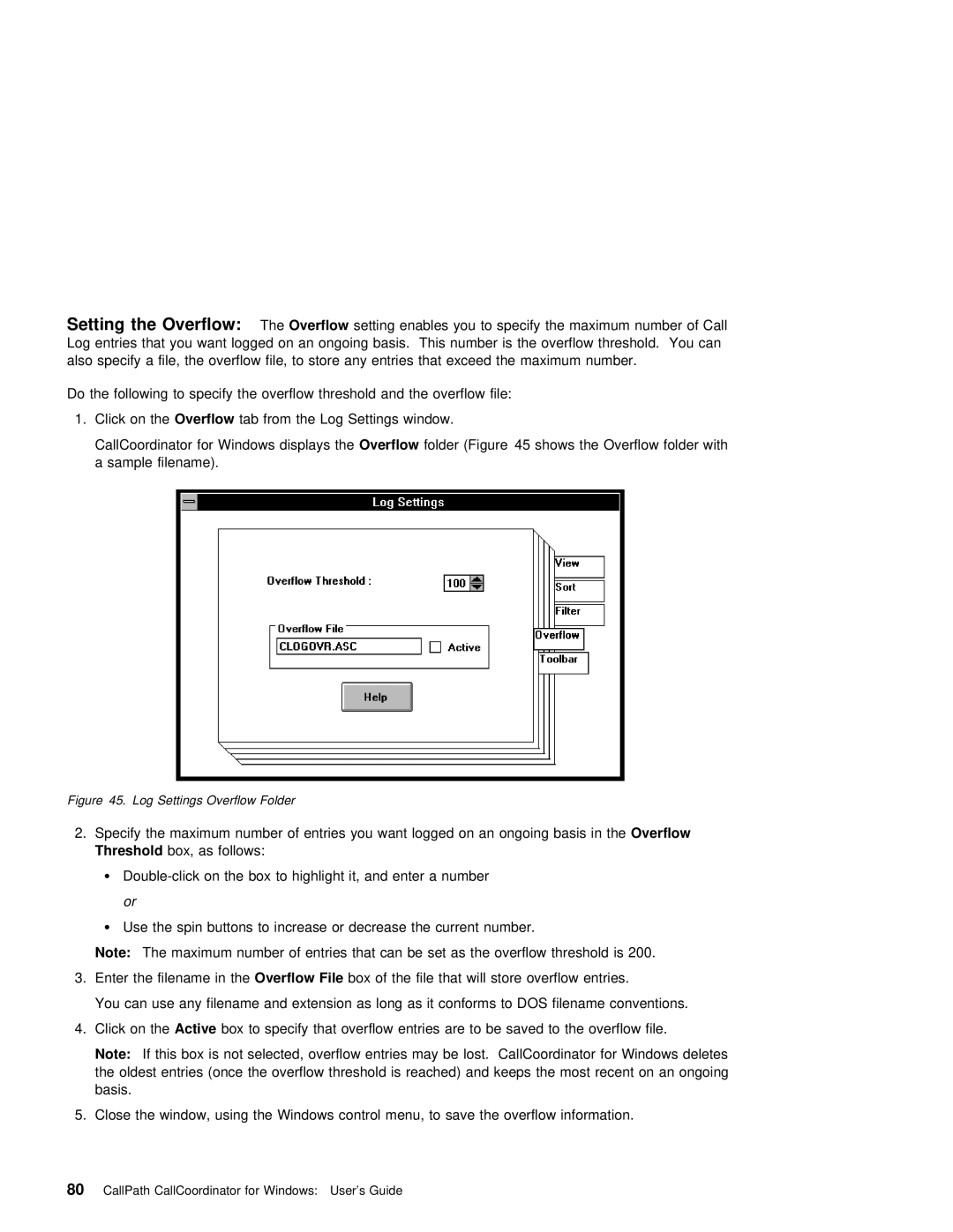 IBM SC31-6254-01 manual Setting, Threshold 