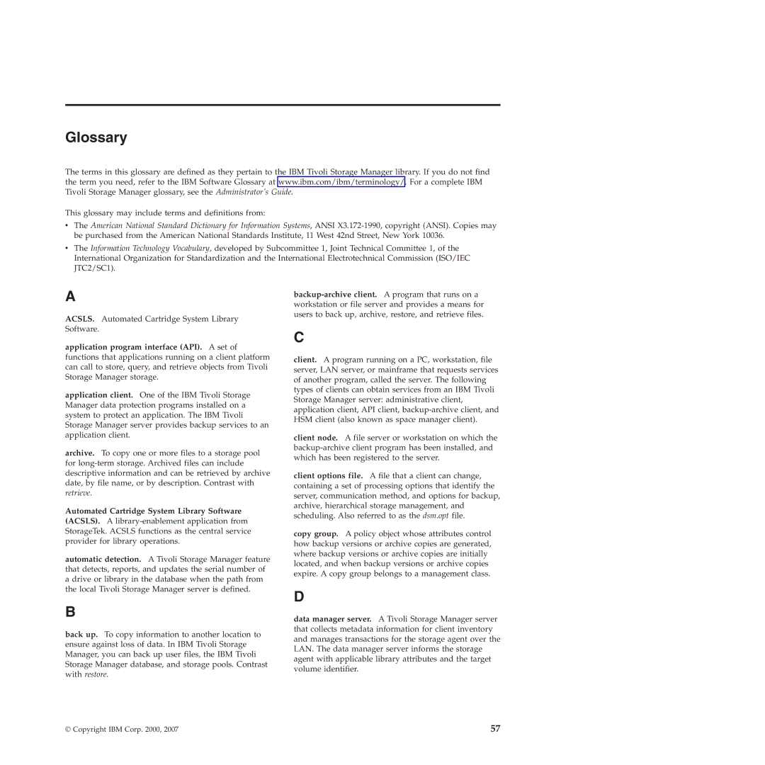 IBM SC32-0129-00 manual Glossary 