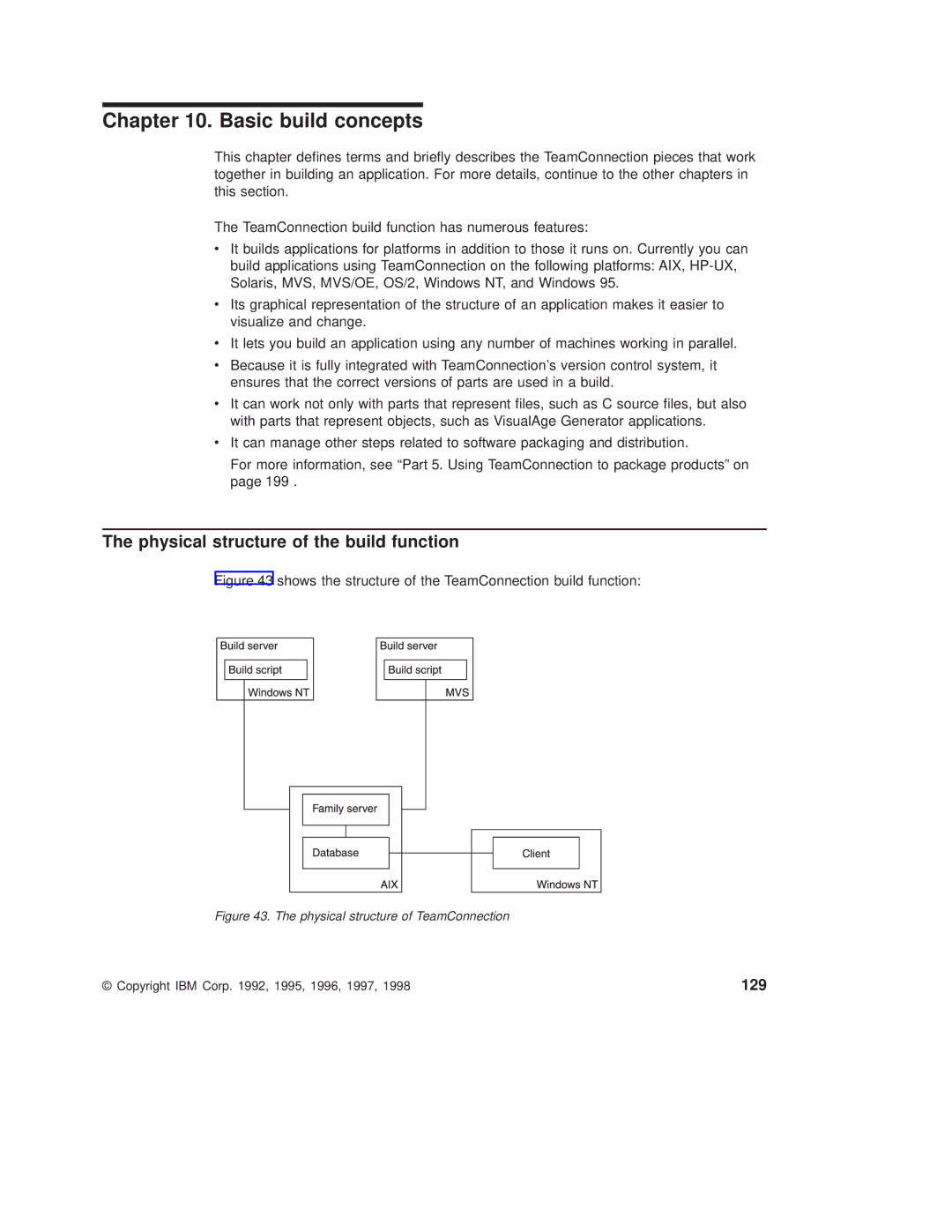 IBM SC34-4499-03 manual Basic build concepts, Physical structure of the build function, 129 