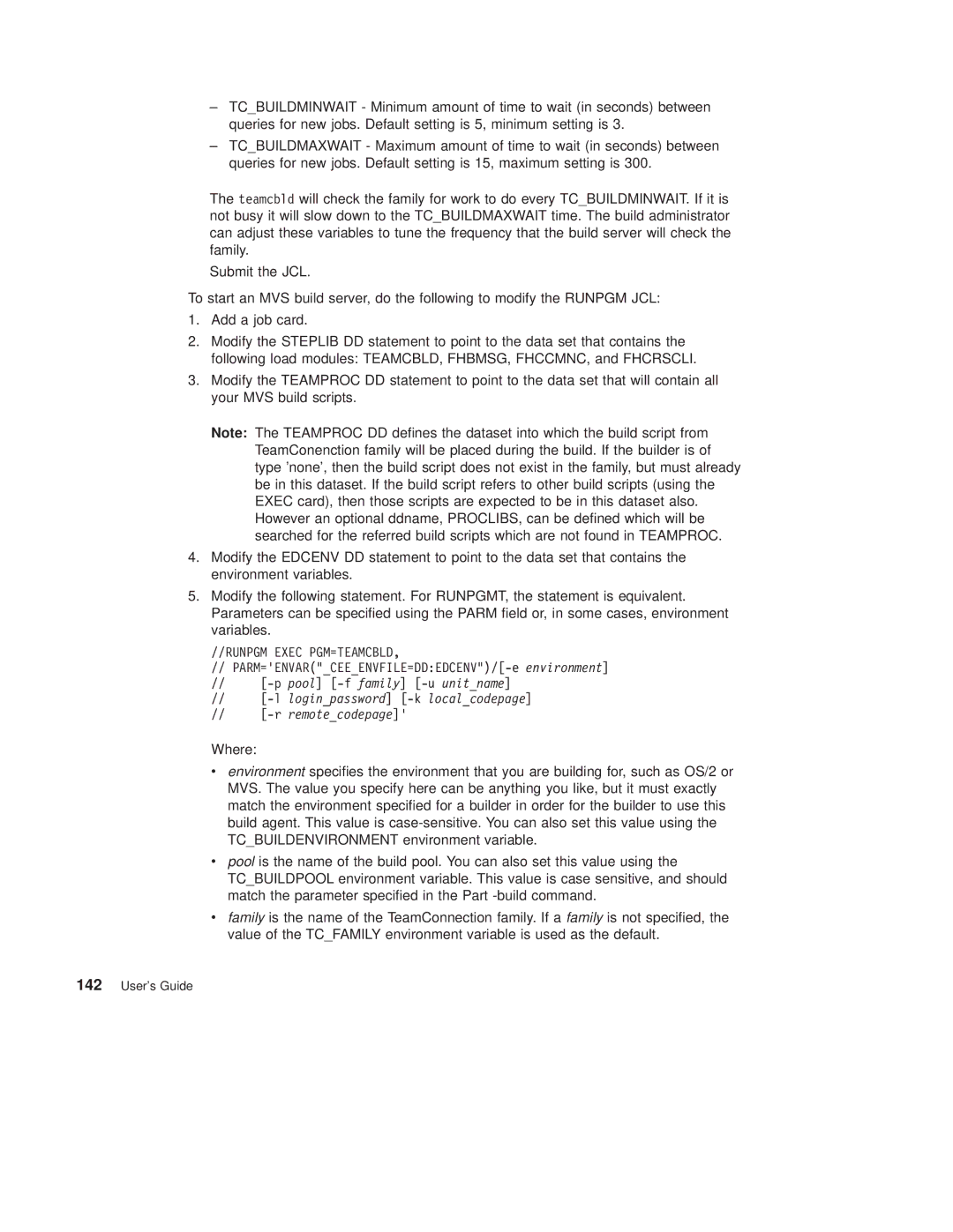 IBM SC34-4499-03 manual Runpgm Exec PGM=TEAMCBLD 