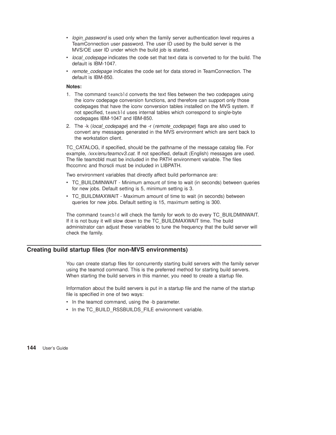 IBM SC34-4499-03 manual Creating build startup les for non-MVS environments 