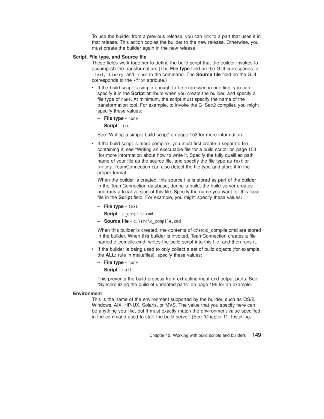 IBM SC34-4499-03 manual Environment 