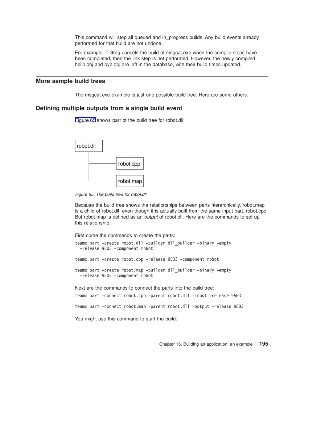 IBM SC34-4499-03 manual More sample build trees, Dening multiple outputs from a single build event 