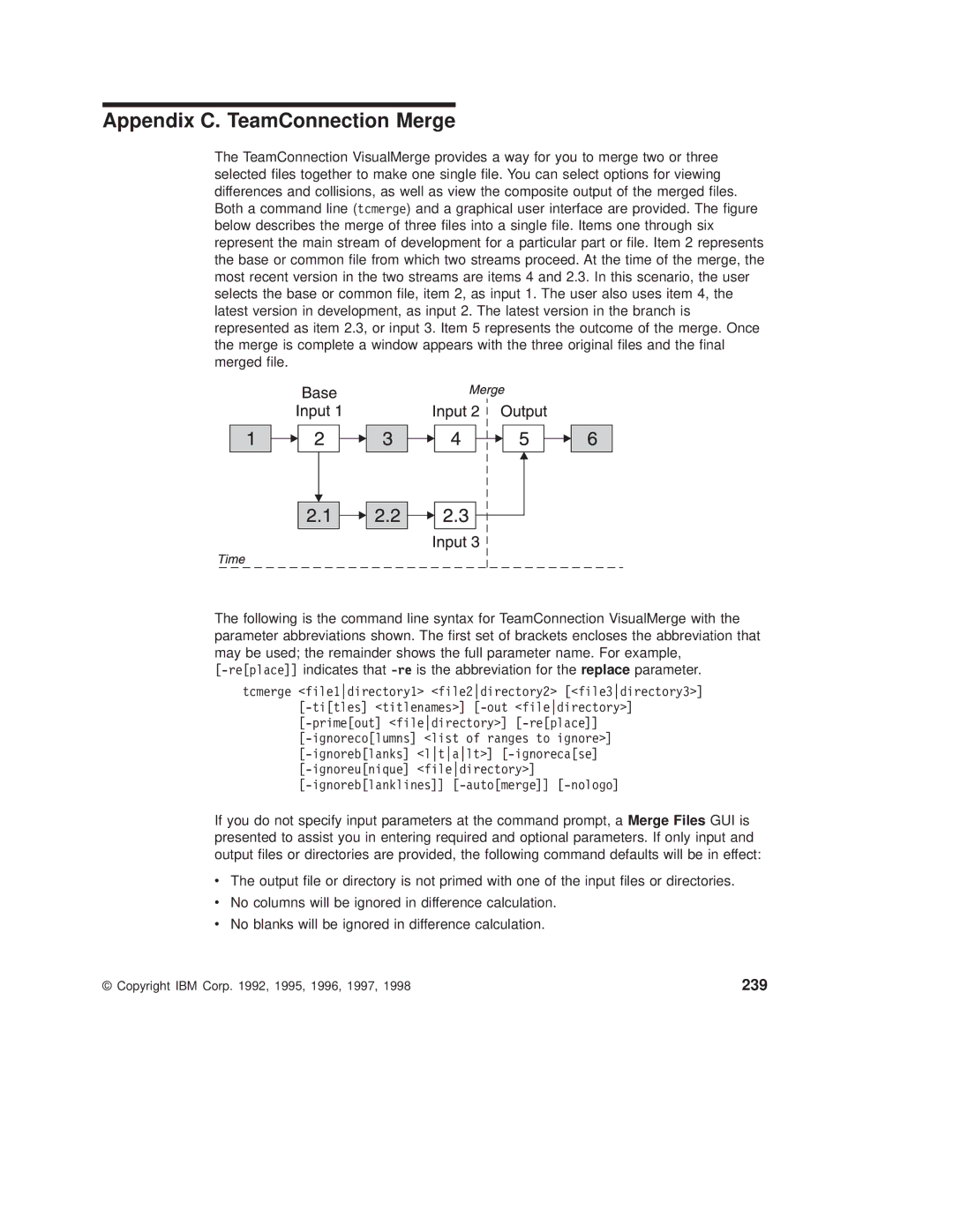 IBM SC34-4499-03 manual Appendix C. TeamConnection Merge, 239 