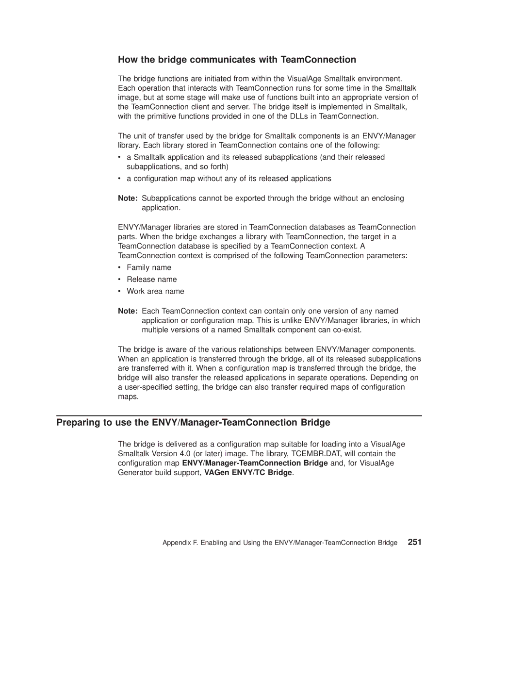 IBM SC34-4499-03 How the bridge communicates with TeamConnection, Preparing to use the ENVY/Manager-TeamConnection Bridge 