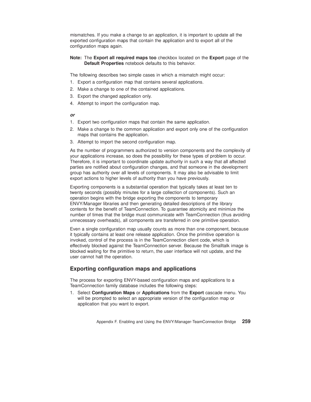 IBM SC34-4499-03 manual Exporting conguration maps and applications 