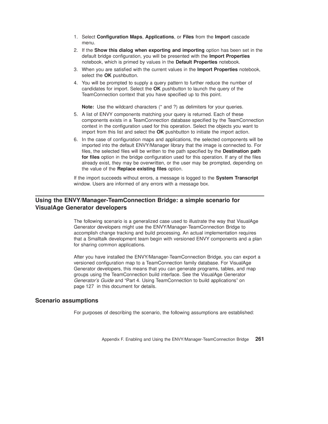 IBM SC34-4499-03 manual Scenario assumptions 