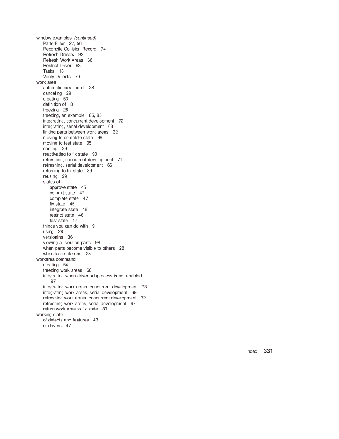 IBM SC34-4499-03 manual Work area Automatic creation 