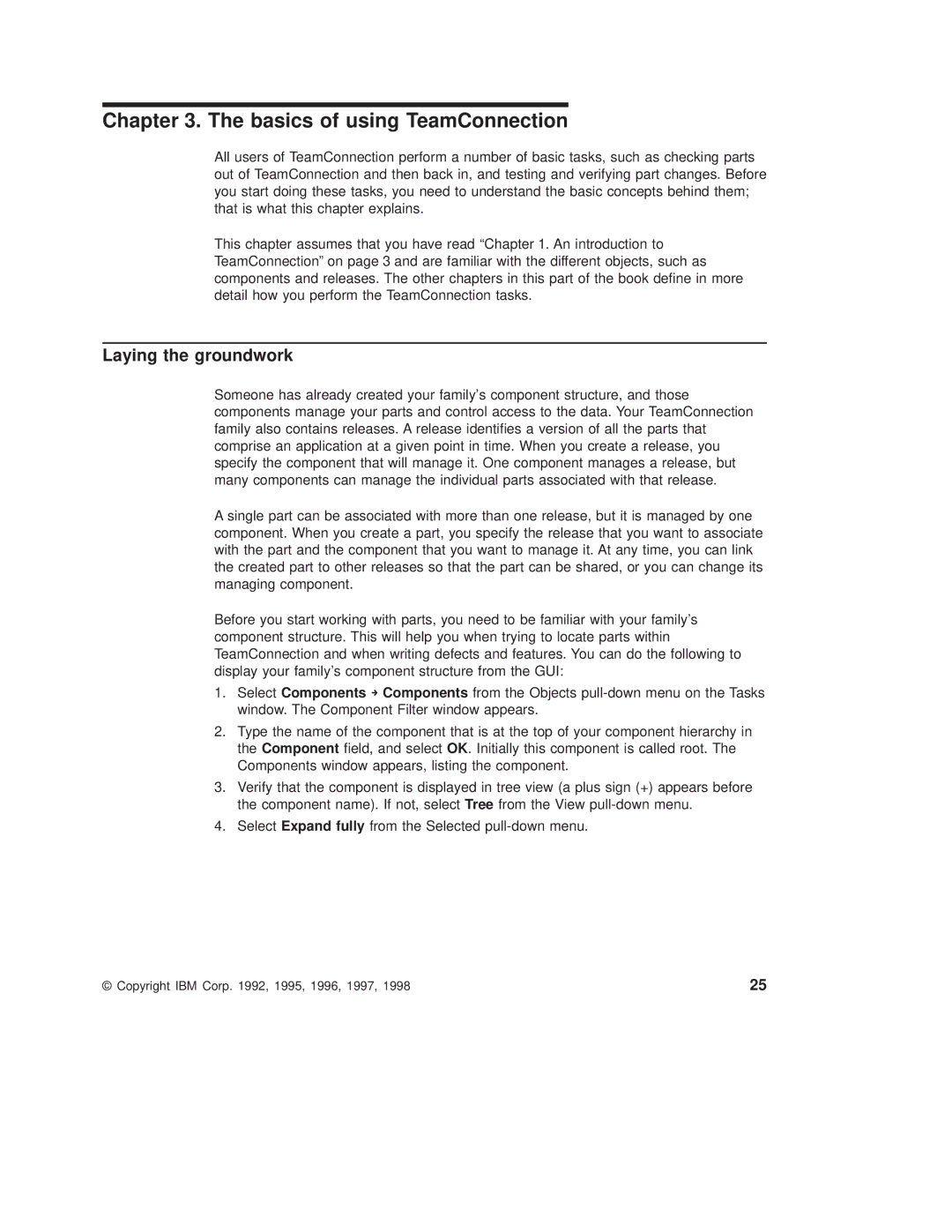 IBM SC34-4499-03 manual Basics of using TeamConnection, Laying the groundwork 