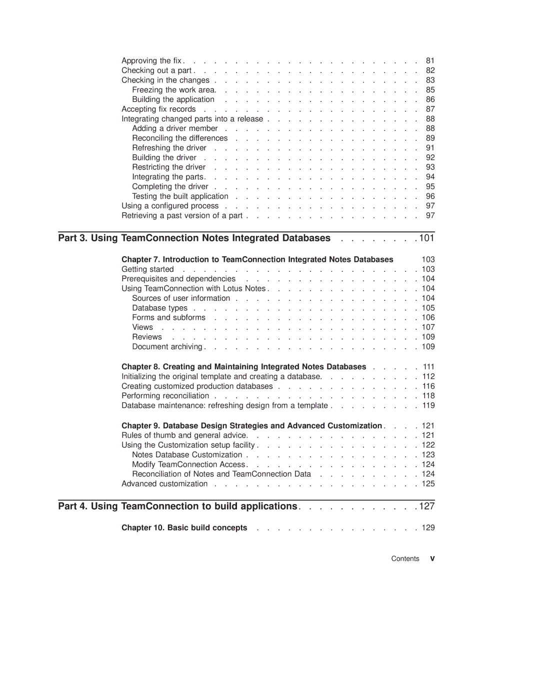 IBM SC34-4499-03 manual Part 3. Using TeamConnection Notes Integrated Databases 