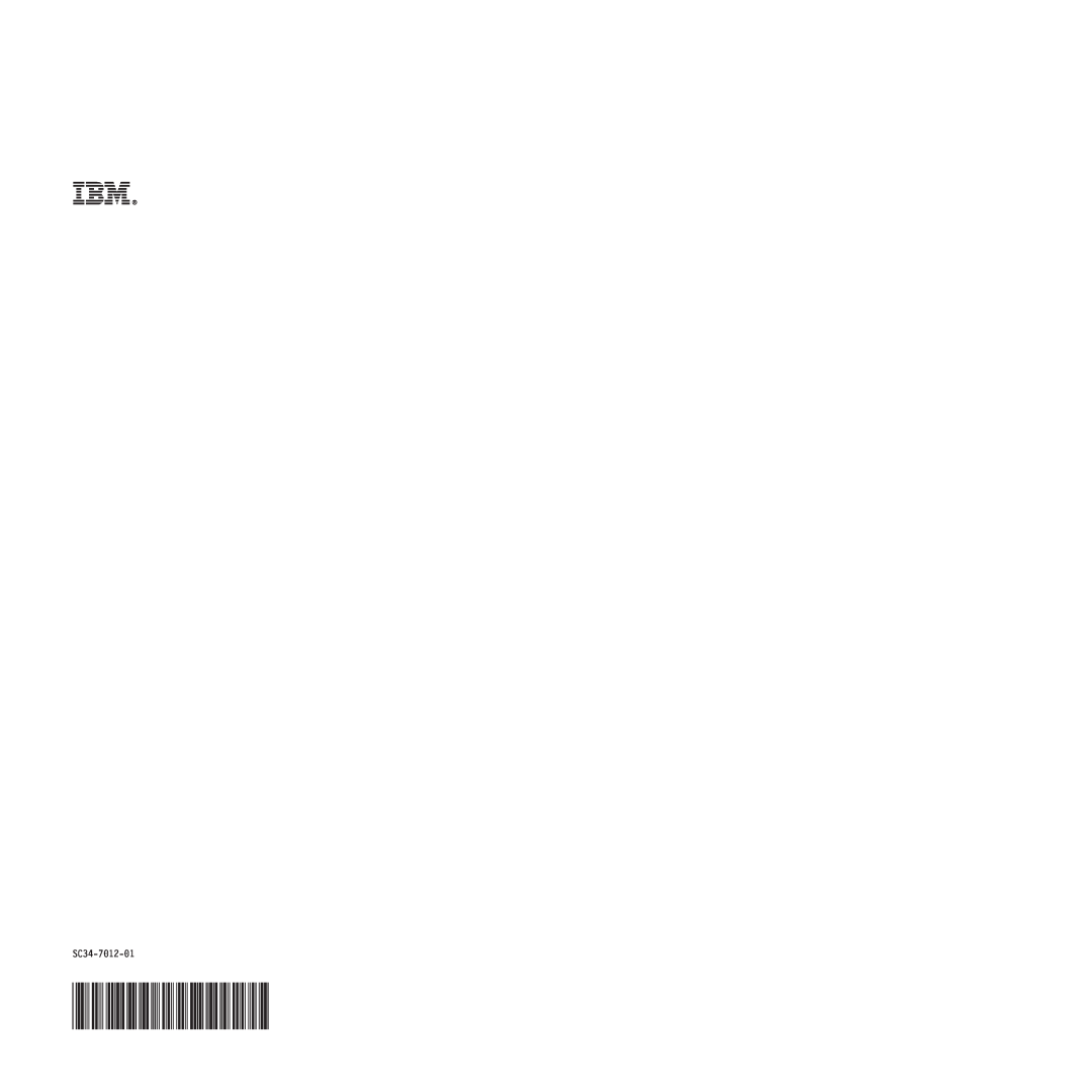 IBM SC34-7012-01 manual 