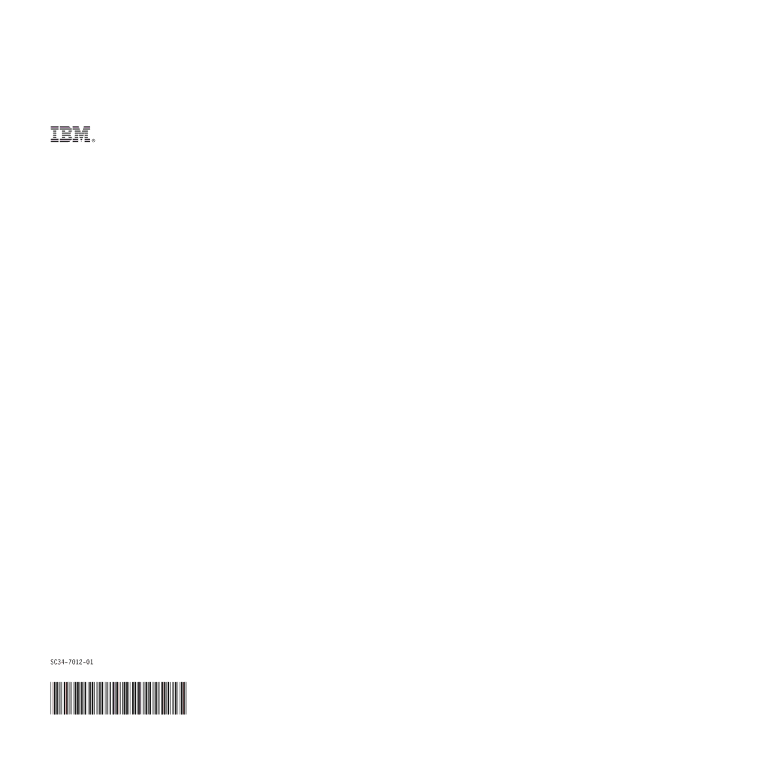 IBM SC34-7012-01 manual 