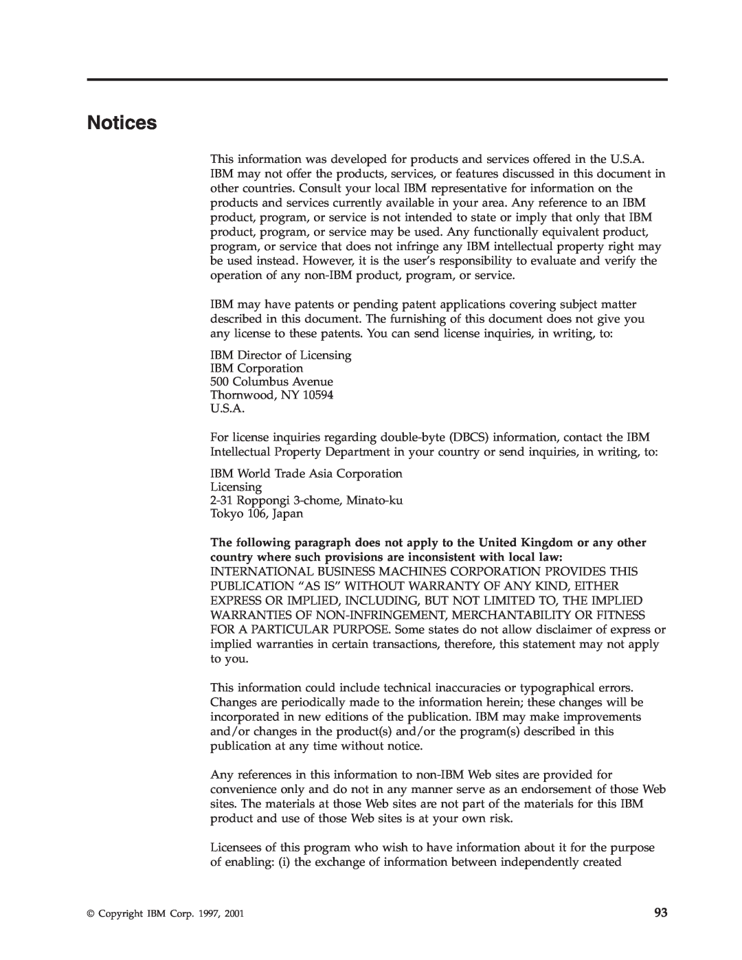 IBM SC41-5420-04 manual Notices 