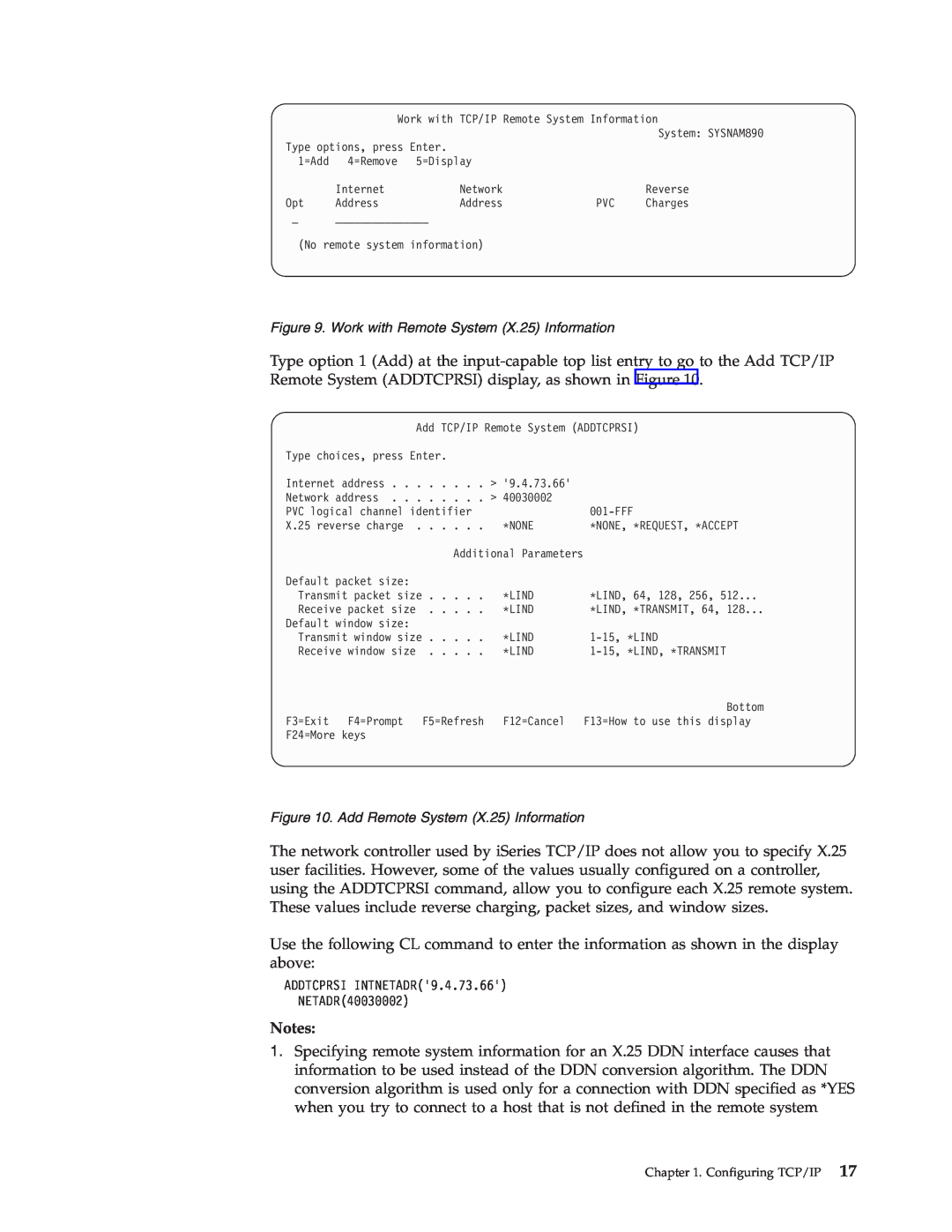 IBM SC41-5420-04 manual Notes, ADDTCPRSI INTNETADR9.4.73.66 NETADR40030002 