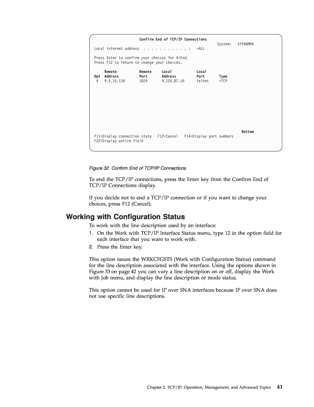 IBM SC41-5420-04 manual Working with Configuration Status 