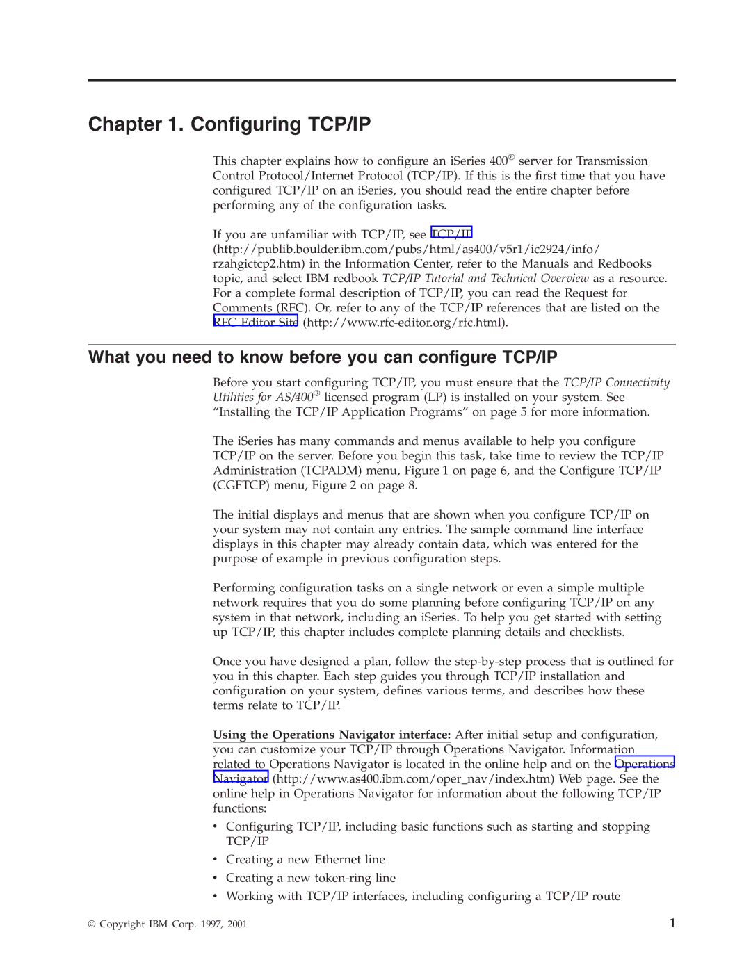 IBM SC41-5420-04 manual Configuring TCP/IP, What you need to know before you can configure TCP/IP 