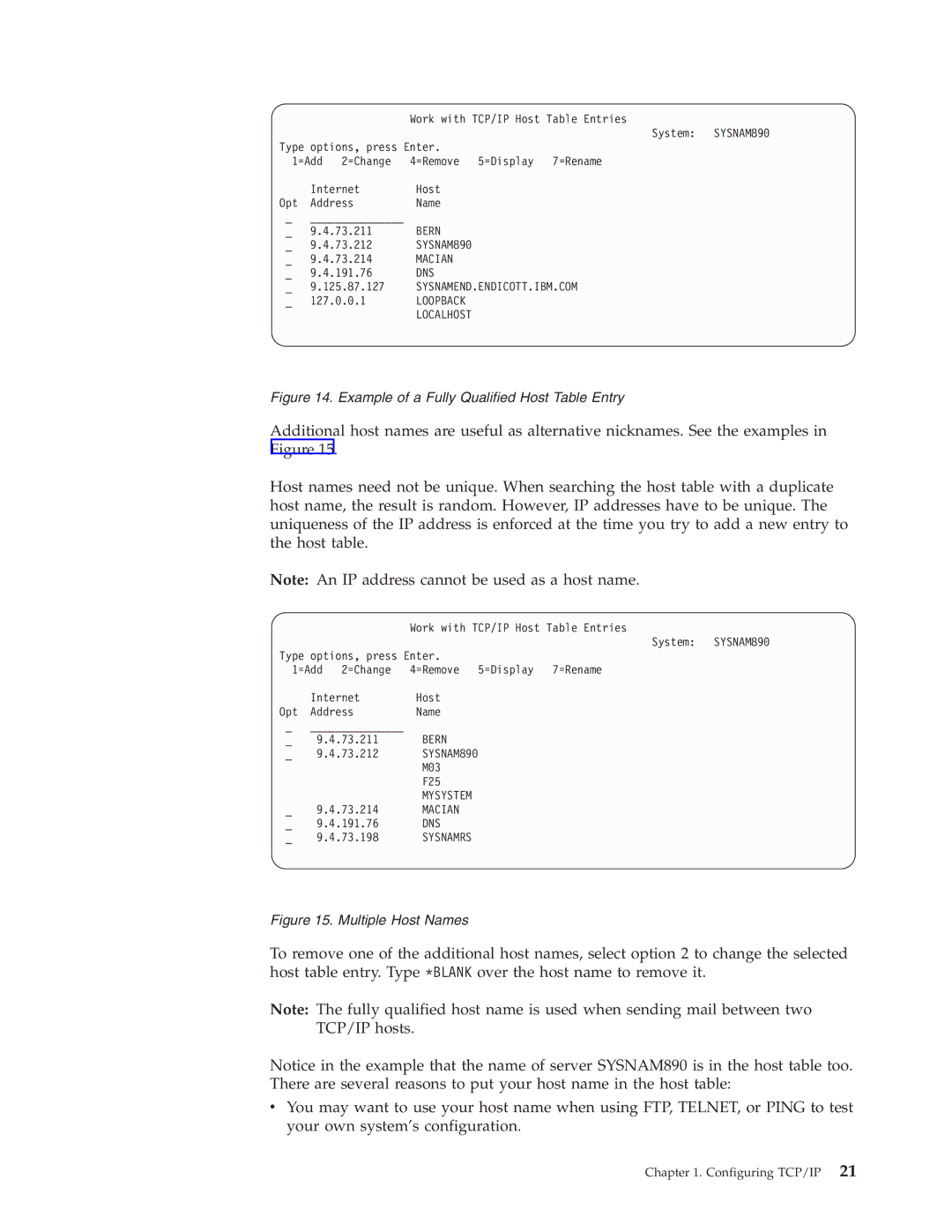 IBM SC41-5420-04 manual SYSNAM890, Loopback, Localhost 