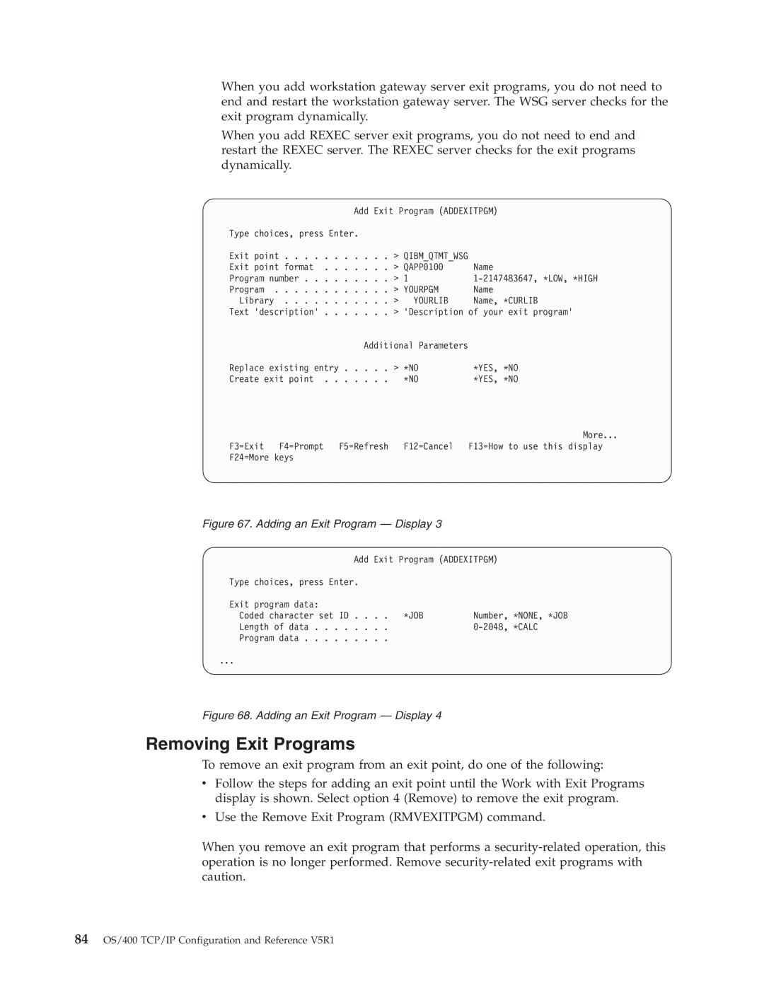 IBM SC41-5420-04 manual Removing Exit Programs, Yourlib 