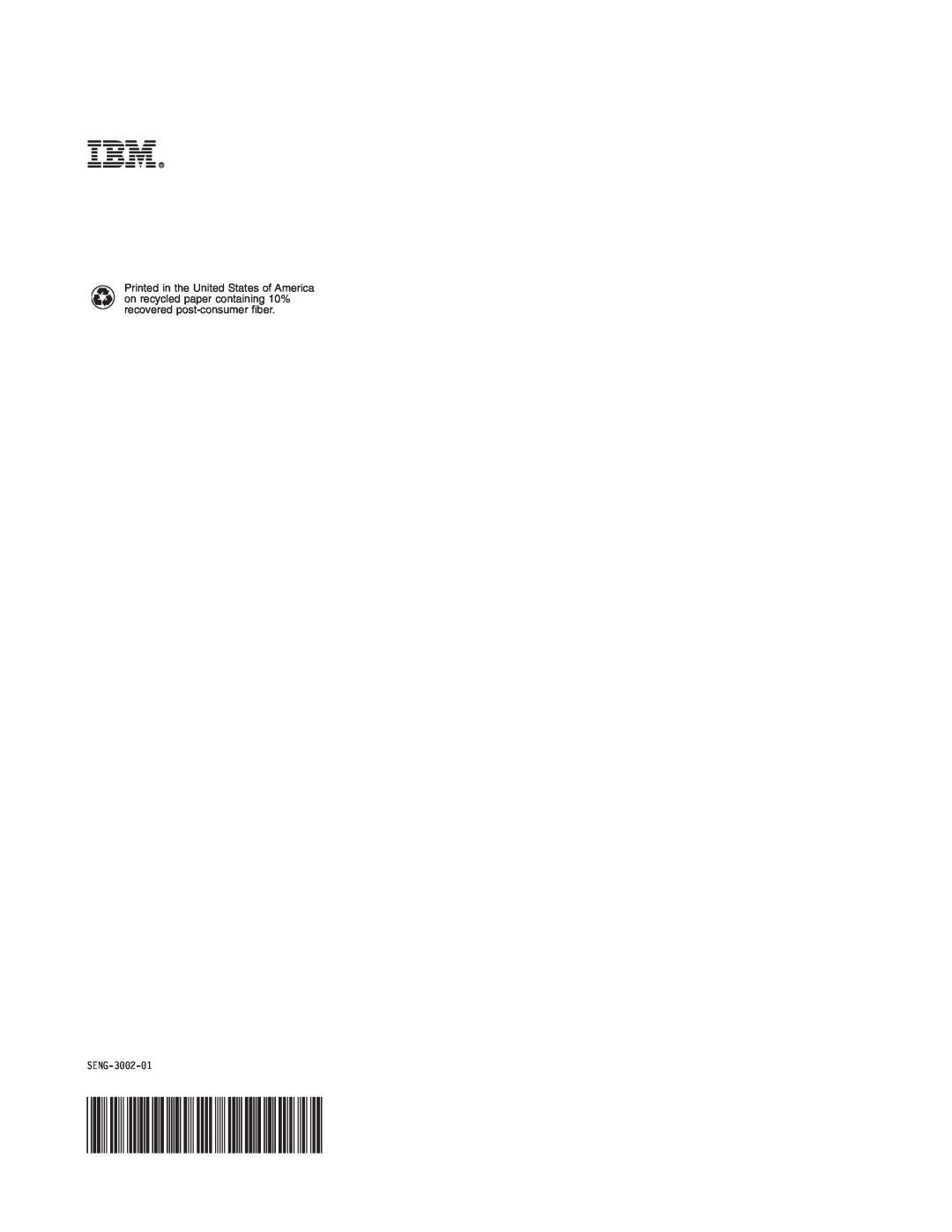 IBM SENG-3002-01 manual 