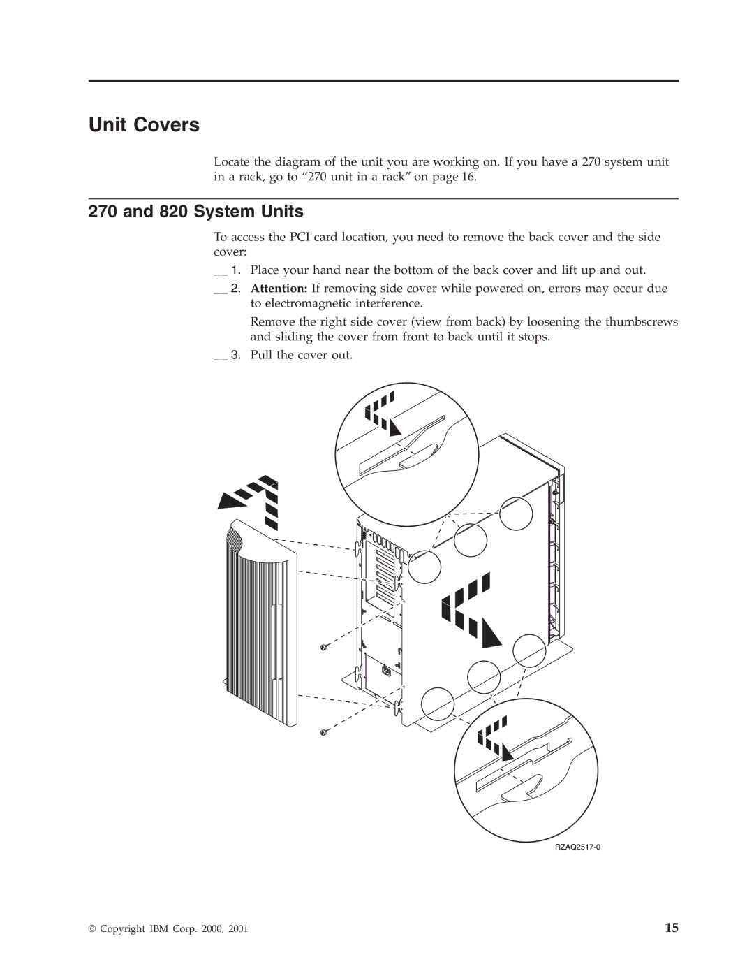 IBM SENG-3002-01 manual Unit Covers, System Units 