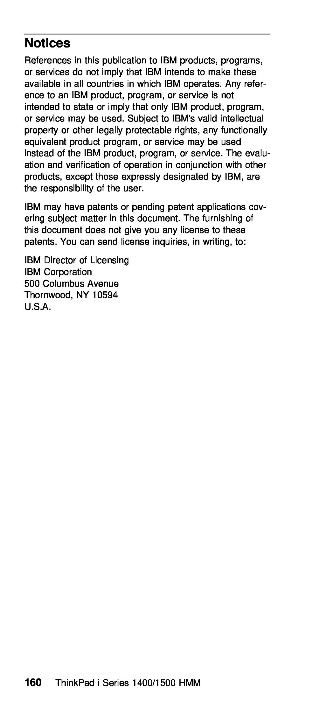 IBM Series 1500, Series 1400 manual Notices 