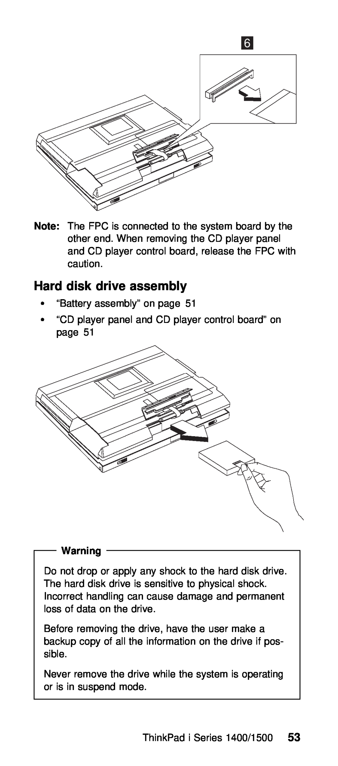 IBM Series 1400, Series 1500 manual Hard disk drive assembly, permane 