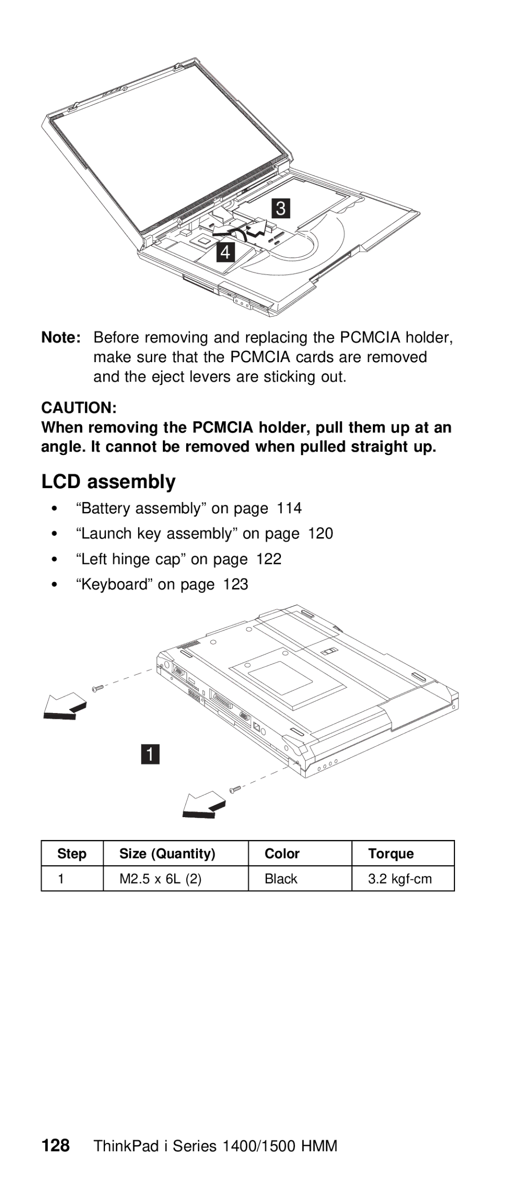 IBM Series 1500, Series 1400 manual LCD assembly 