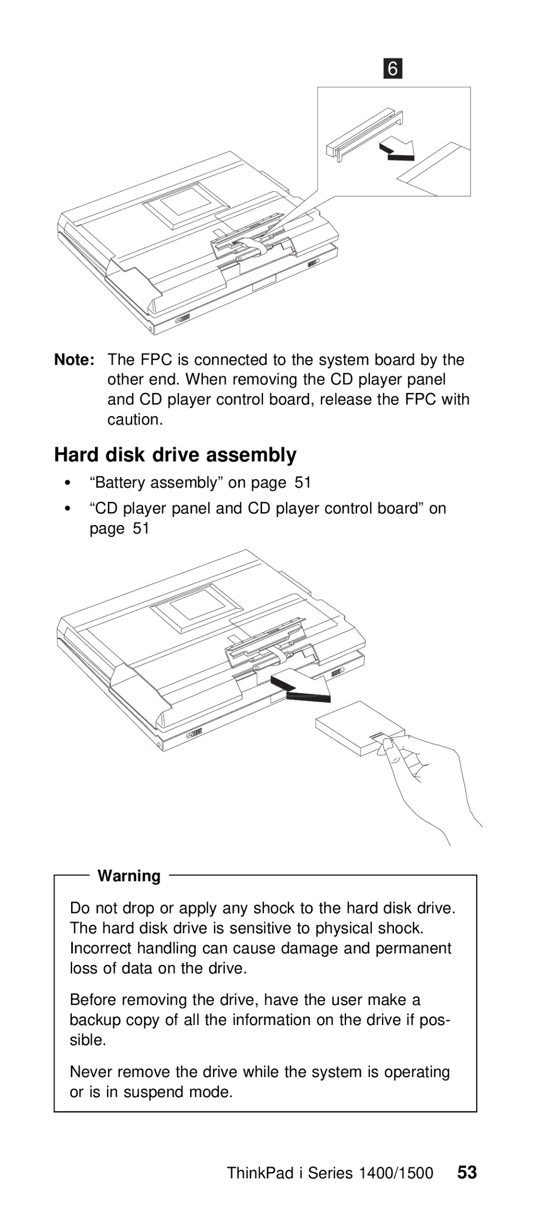 IBM Series 1400, Series 1500 manual Hard disk drive assembly 