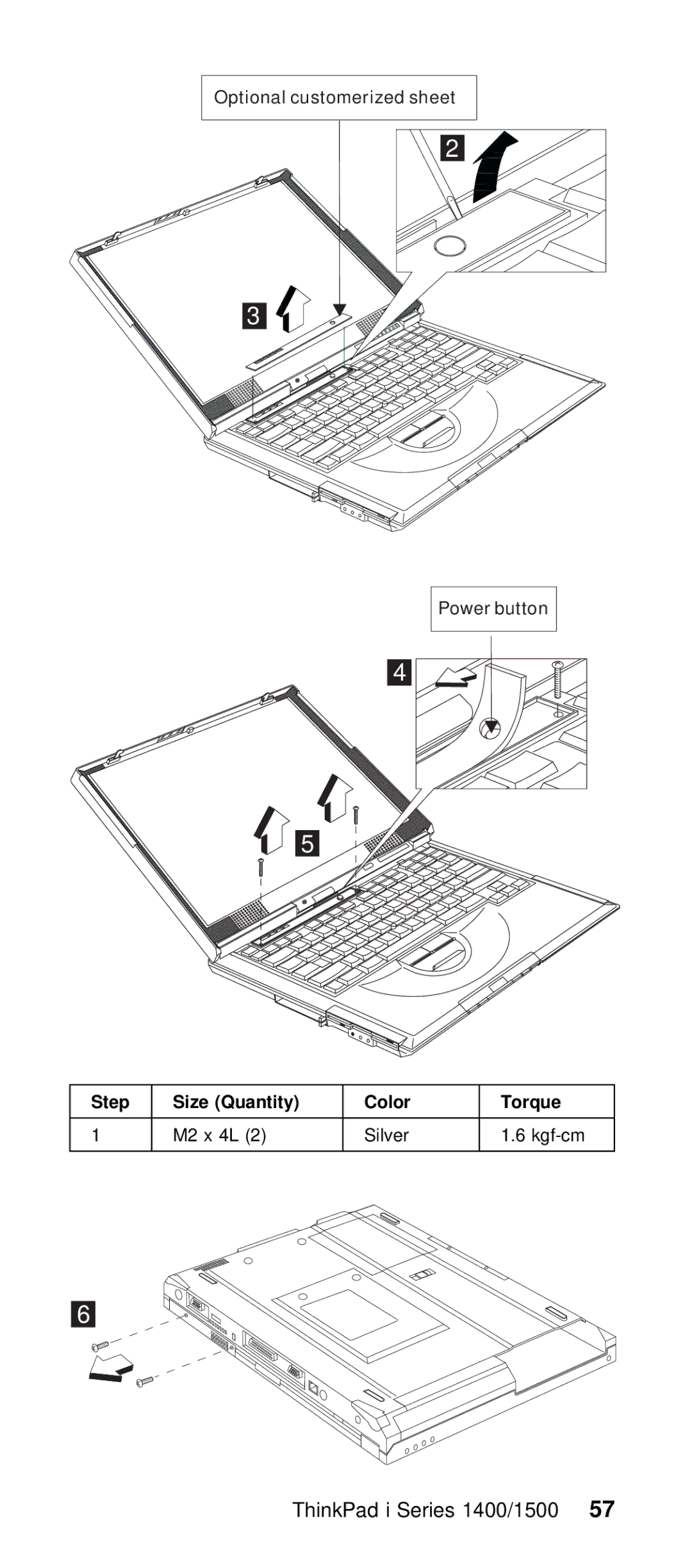 IBM Series 1500 manual ThinkPad i Series 1400/150057 