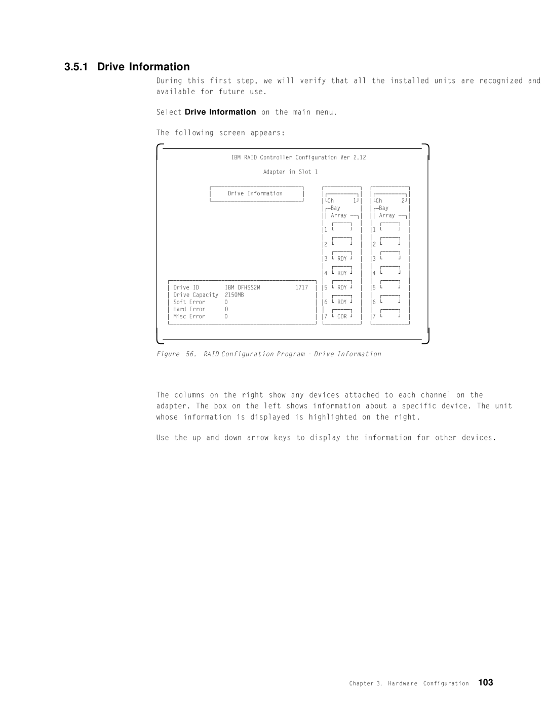 IBM SG24-4576-00 manual RAID Configuration Program Drive Information 