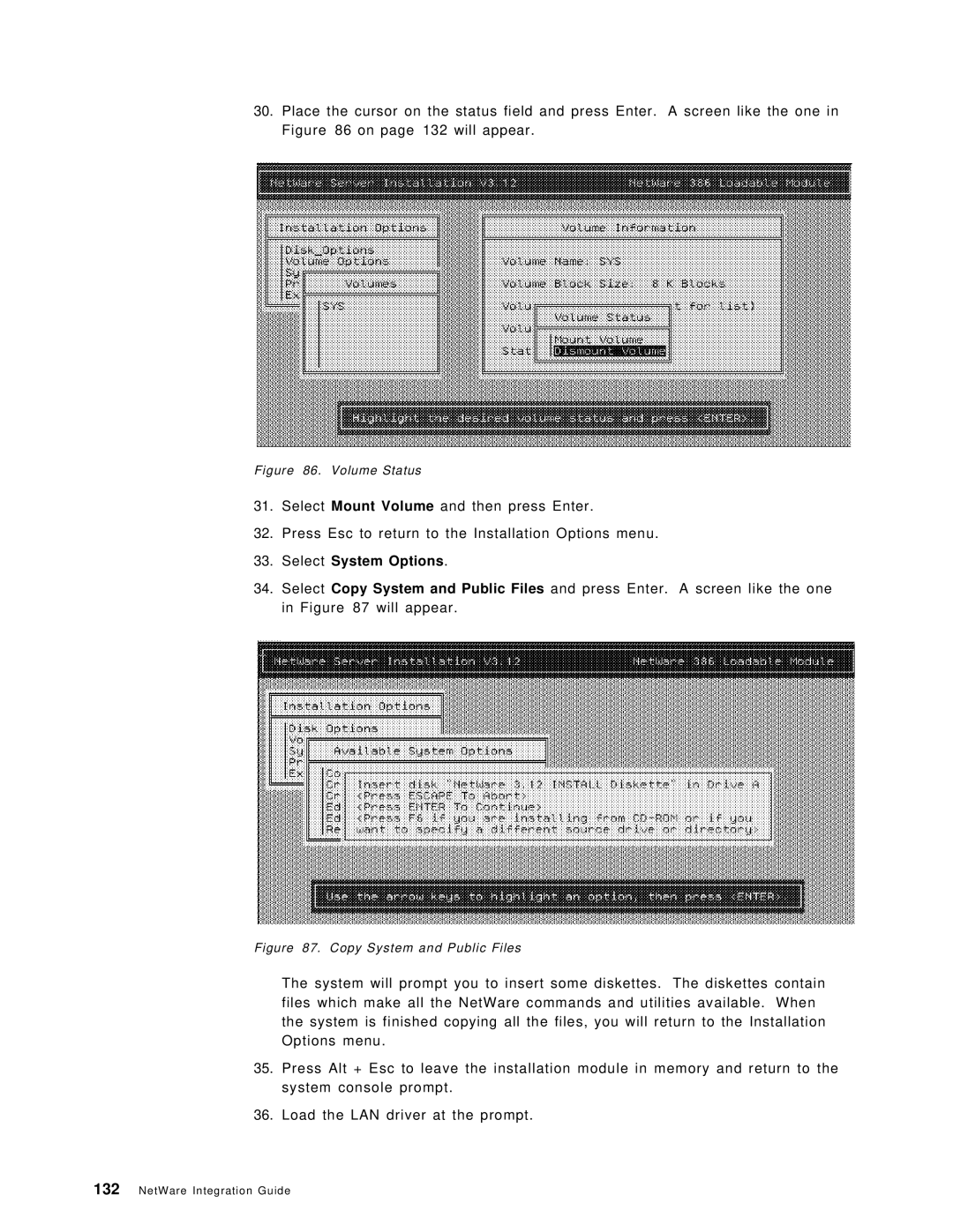 IBM SG24-4576-00 manual Select System Options, Volume Status 