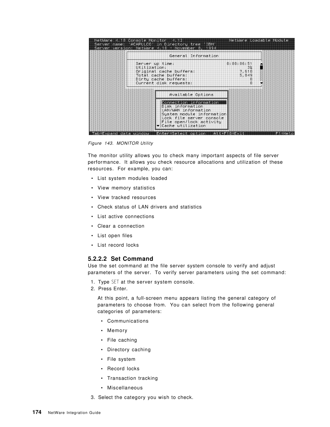 IBM SG24-4576-00 manual Set Command, Monitor Utility 