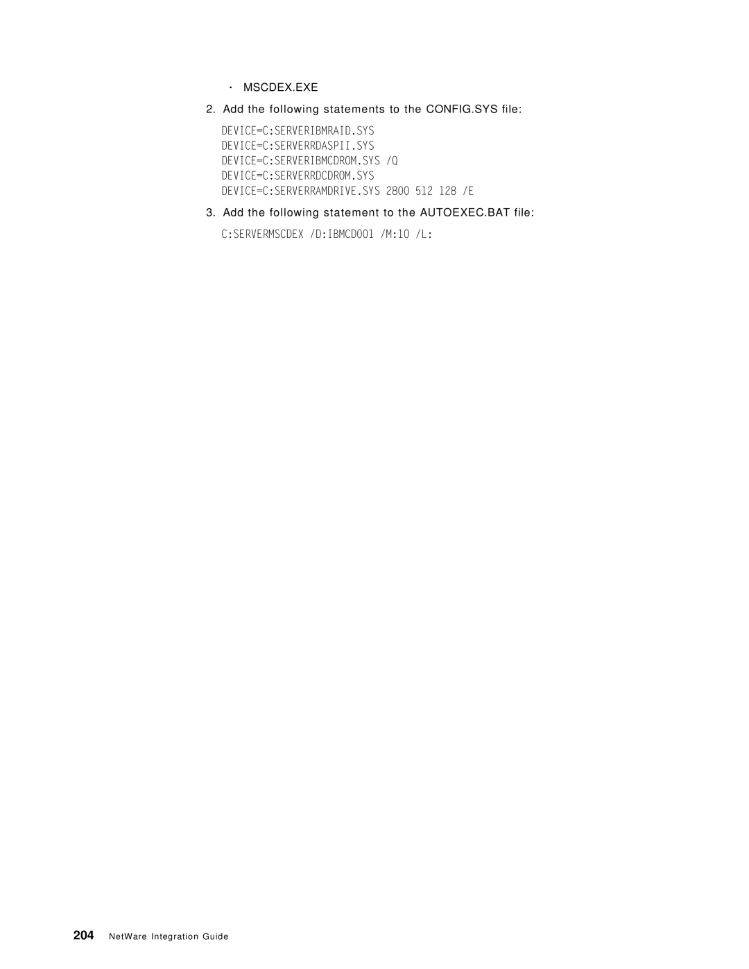 IBM SG24-4576-00 manual ∙ Mscdex.Exe 